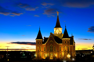 Provo City Center Temple Blue Hour - Copyright Randy G. Barney Photography